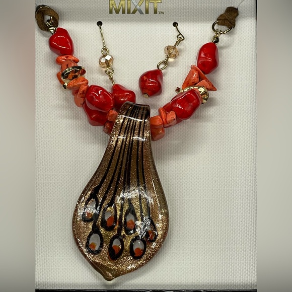 Box Set MixIt Statement Piece Necklace and Earring - Picture 3 of 11